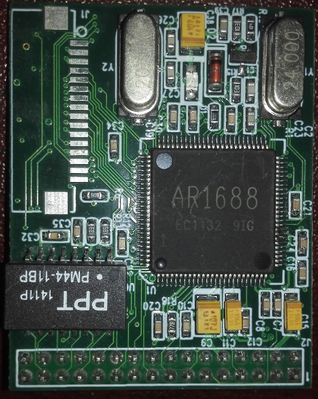 AR1688 side of a customer made AR168M VoIP module