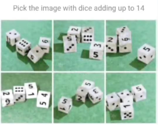 Roblox 4 dices adding to 14 captcha